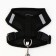 Drinking harness with a leash and reflective patch, m, ok 33, og 32-43, black