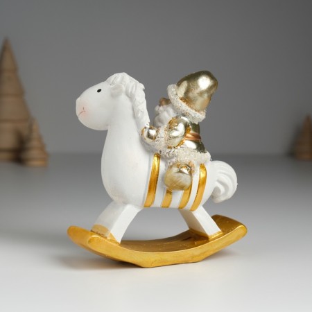 Suvenir Polystone "Santa Claus in a gold caftan on a cap-cap" 10.5x6x11.5 cm-2