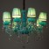 Chandelier "Maria" 8he14 25W azure 72x72x60-90 cm Bayerlux