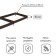 Glocked bed, 295 × 100 × 15 cm, brown, Greengo