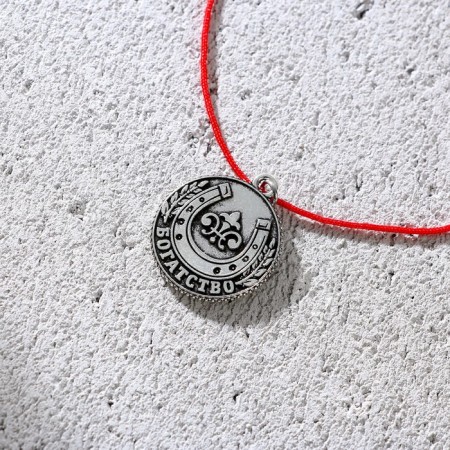 Bracelet-Milisman “I am bringing good luck”, red thread, length 24 cm-4