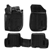 A set of rugs in Airline Salon, Renault Sandero II, Stepway 2014-, high side, polymer, black color, 4 pcs