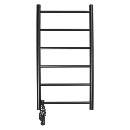Electric towel Domoterm 109-6, 400x800 mm, left, black matte