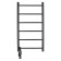 Electric towel Domoterm 109-6, 400x800 mm, left, black matte