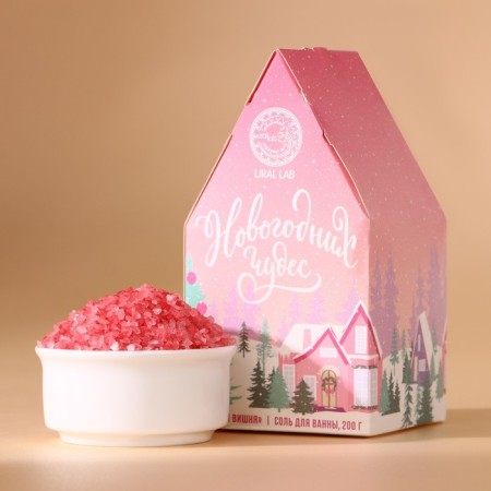 Bath salt, 200 g, spicy cherry aroma, new year-1