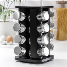 Set for glass spices on the stand “Chef”, 90 ml, square, 16 pcs