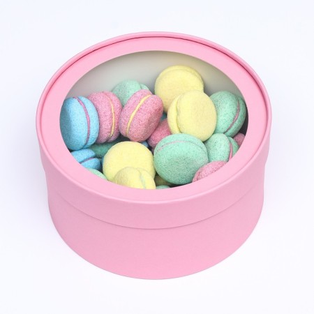 Gift box "Tenderness" pink, hooked with a window, 21x11 cm-1