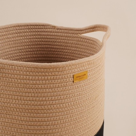 Belly basket wicker -round SL Home Cotton, Cotton, 33 × 45 cm-2