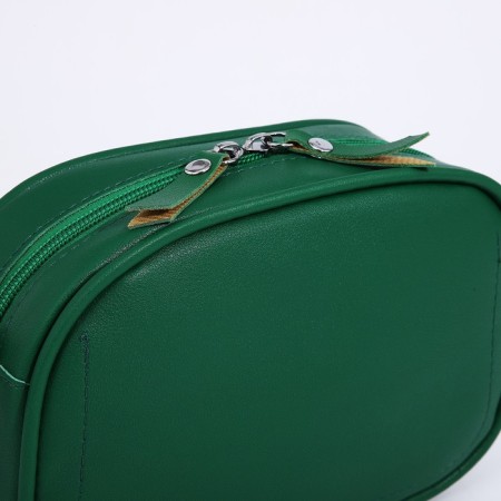 Bag Cross-Bodi with a zipper, green color-3