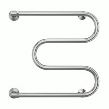 Water towel terminus m-shaped, 500x500 mm, side connection, chrome