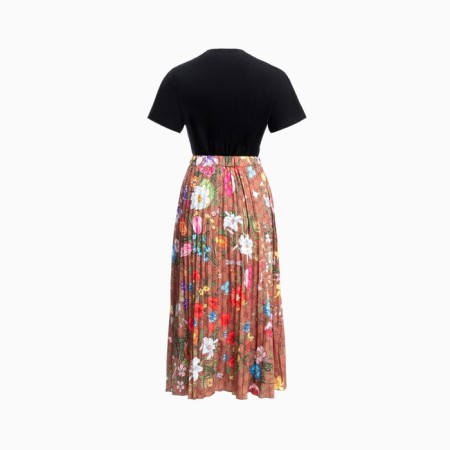 Women's costume (T -shirt/skirt), black/brown color, one size size-8