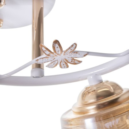 Chandelier 2008/2 E27 60W white+gold 44x26x25 cm Bayerlux-3
