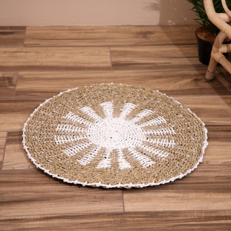 Wicker rug round 60 cm
