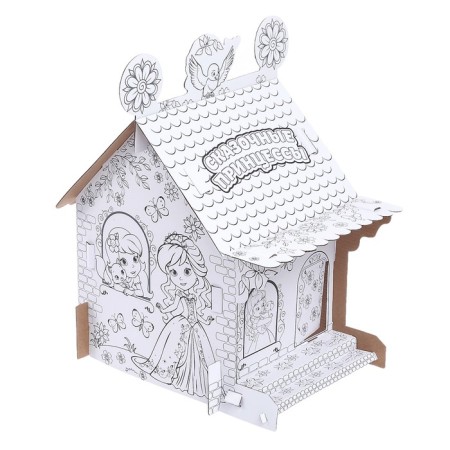 House coloring "Fairytale princesses"-4