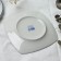 Ceramic “Swallow” plate, 18 x 18 cm, white color