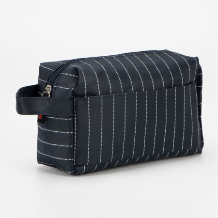 Lightning cosmetic bag, external pocket, blue color