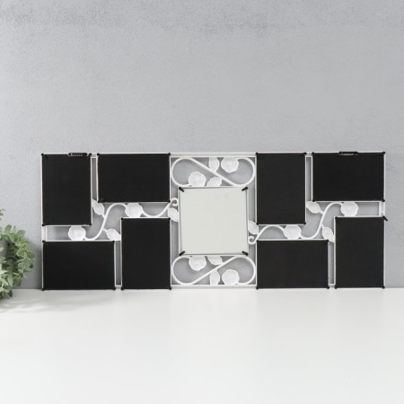 Photo frame in 8 photos 10x15 cm "roses" white 65.5x31 cm-2