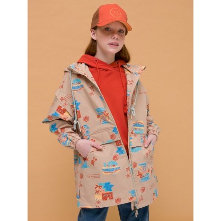 Vetrovka for girls, height 134 cm, sandy color
