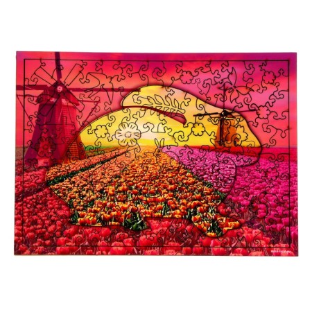 Puzzles wooden curly "Blooming tulips", 142 elements-3