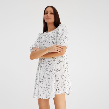 Dress summer female mist size 48, white color-4