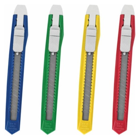 Universal knife Staff 237080, plastic case, square latch, 9 mm, mix-6
