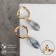 Earrings with SIA rhinestones, blue color in gold