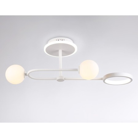 LED ceiling LED with a change of lamp and control panel Ambrella Light, Linetech, FL666221, G9, 29 W, 2175LUM, 3000-6400K, white, white matte color-4