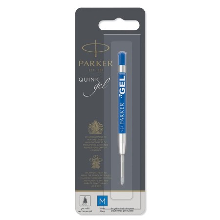 Gel rod Parker Quink Gel, 98 mm, 0.7 mm, metal, blue ink-1
