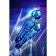 Sexus Glass bilateral phallimitator, glass, blue, 17 cm