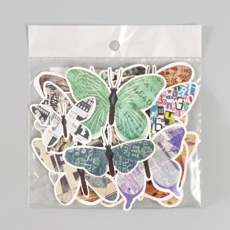 Butterflies cardboard "newspaper" set 12 pcs h = 4-10 cm-7