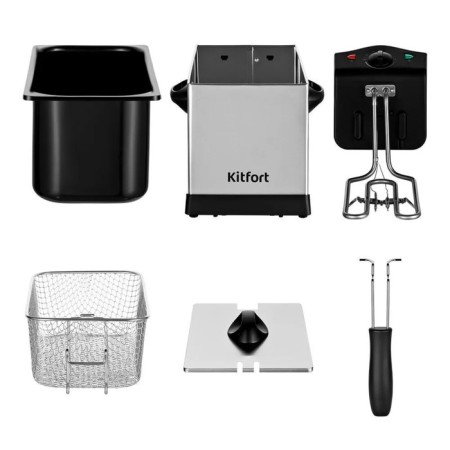 Fritten KitFort KT-4051, 2000 W, 6/2 L, 130-190 ° C, silver-black-5
