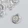 Decor for creativity Metal "Month and Sun" set 7 pcs silver 2.4x2.8 cm