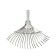 Lobbish rakes are plate, 20 teeth, galvanized, tuleyka 25 mm, without cuttings