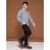 Sweatshirt for boys, height 140 cm, gray color