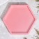 Summary "Hexagonnik. Marble" from gypsum, 9.7x1.3x1cm, pink