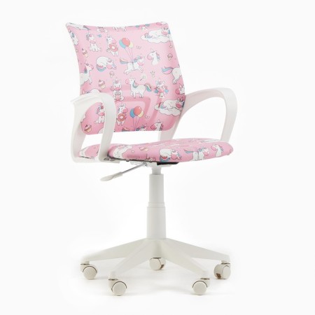 Armchair children's bureaucrat Burokids 1 W-Unicorn pink, white plastic-4