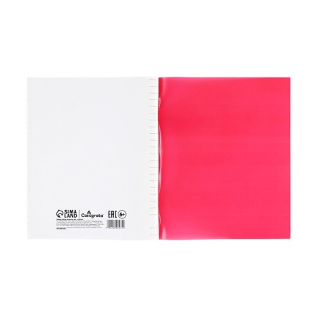 Notebook 48l Lin red, layer of the region, with alphabet, block offset-4