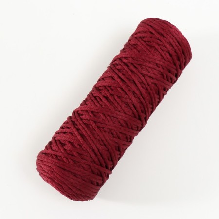 Knitting cord "Classic" without a core 100% polyester width 4mm 100m (cherry)-1