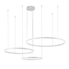 Светильник подвесной Indigo, 14001/3P White. 3х129Вт, LED, 10500Лм, 3000-5700К, пульт ИК, 400/600/800х140х1240 мм, цвет белый