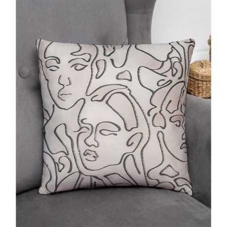 Pillow decorative figure ", size 40x41 cm, black and white color