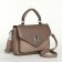 Women's bag on the Textura valve, small size, beige color