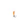 Mormyshka column orange, black stripes + ball silver, weight 0.25 g