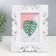 Photo frame plastic 10x15 cm "Plant ornament" white 21.5x16 cm