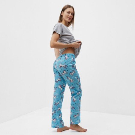 Home female "Unicorn" (T -shirt/Pants), Gray/Blue color, size 48-3
