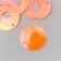 Sequins "Circle in the ring" Coral set 30 grams d = 2 cm
