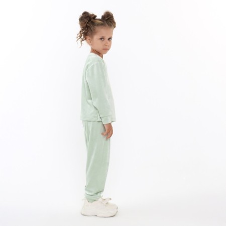 Pajamas for a girl, mint color, height 110 cm-2