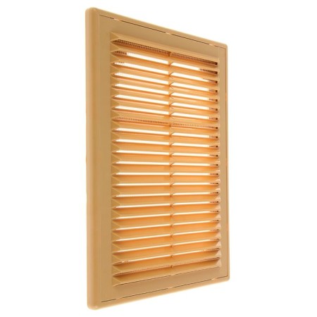 Ventilation ERA 1825 r, 253x183 mm, with a grid, detachable, beige color-1