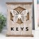 Keywood tree 6 hooks "Butterfly in the hexagon" 19.8x6x25 cm