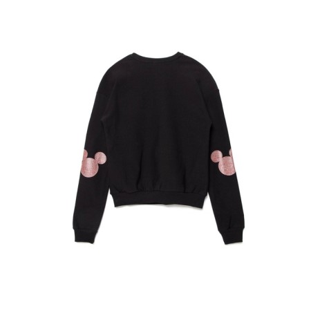 Female sweatshirt CONTE ELEGANT, XXS size, Black-Dusty Rose color-3