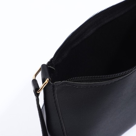Bag-baget with a zipper, black color-4